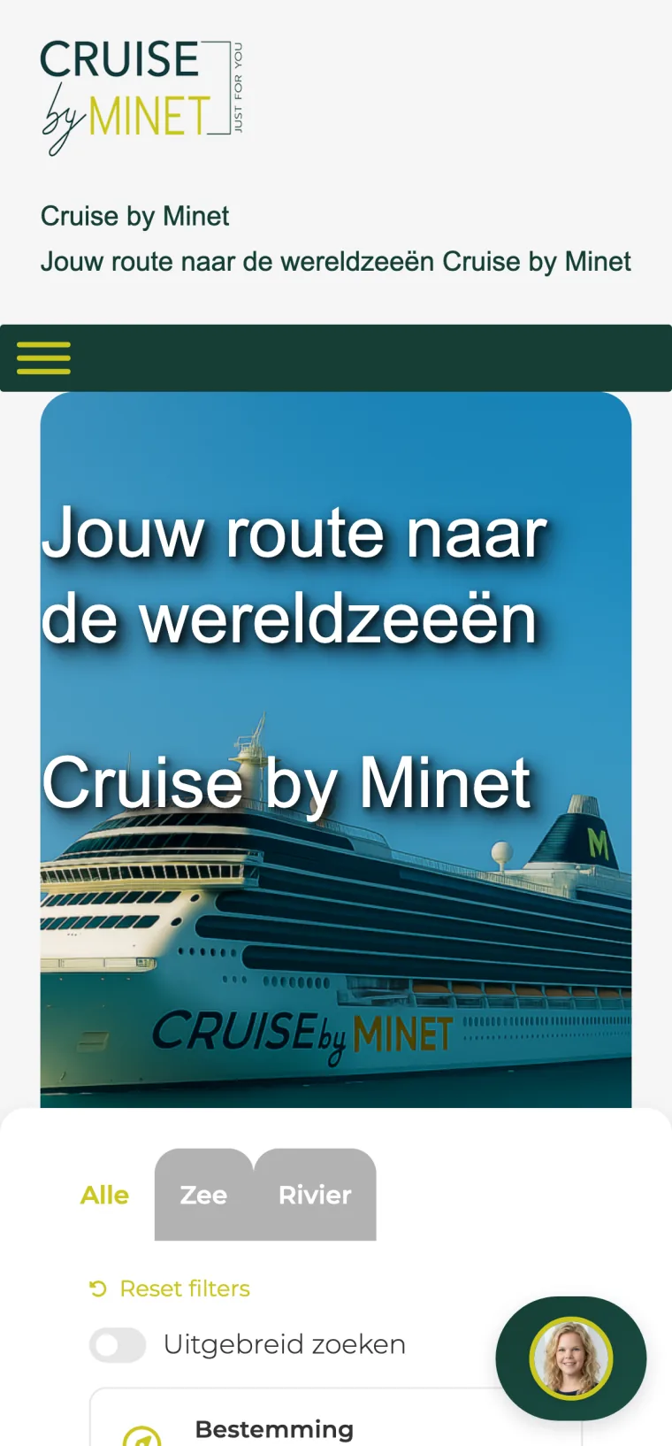 Cruise by Minet op een telefoon