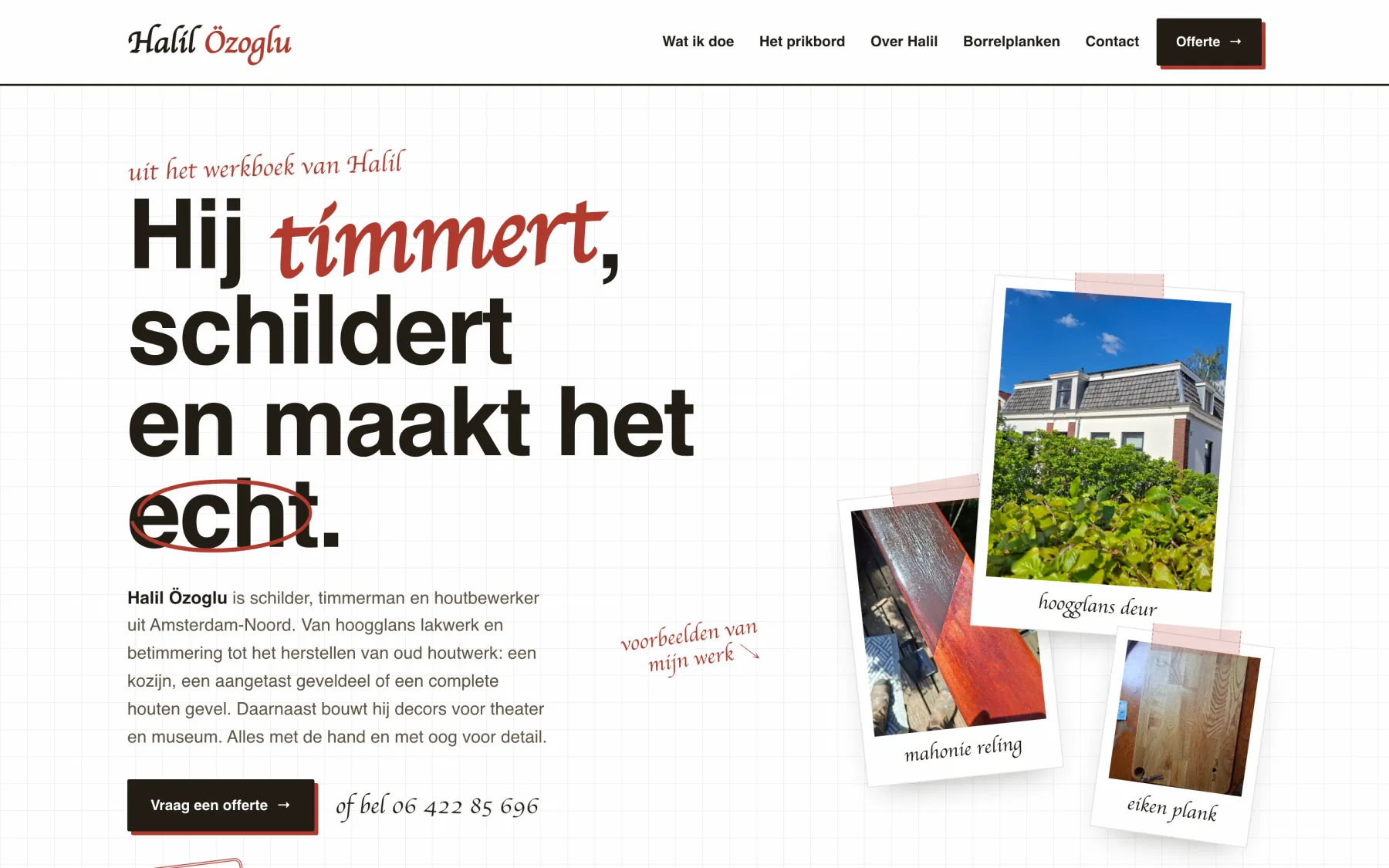 Halil Ozoglu, bouw en onderhoud