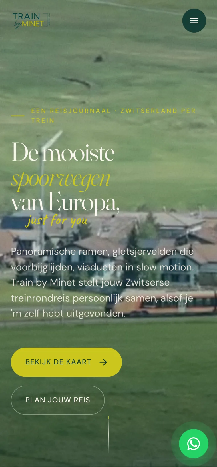 Train by Minet op een telefoon