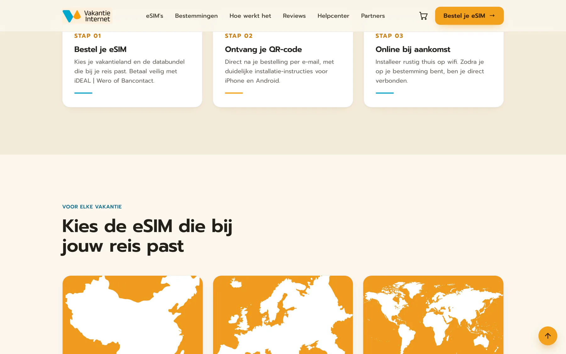 Kiezen kan op drie manieren: één land, meerdere landen in een regio, of wereldwijd. Dat scheelt de klant zoekwerk.