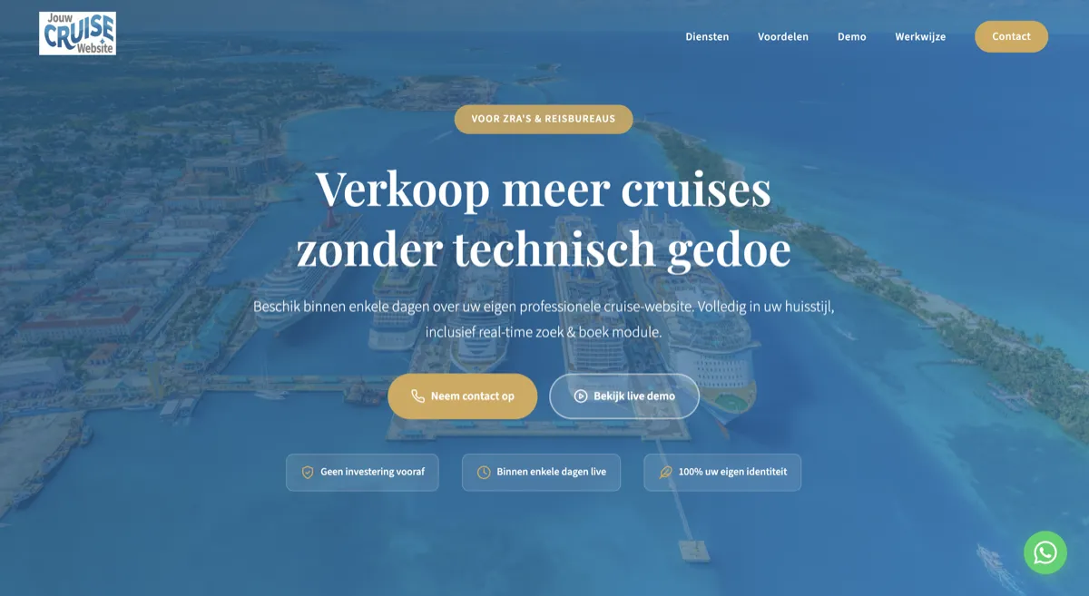 Jouw Cruise Website screenshot