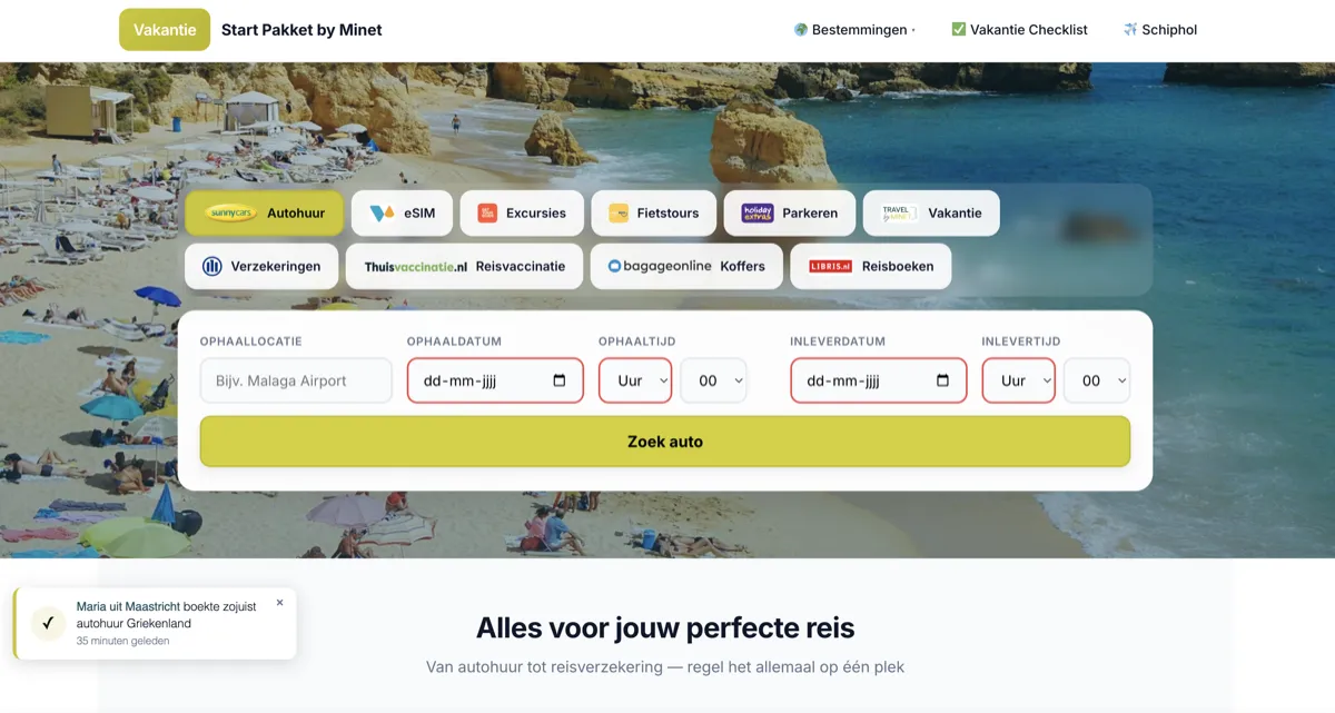 VakantieStartpakket screenshot